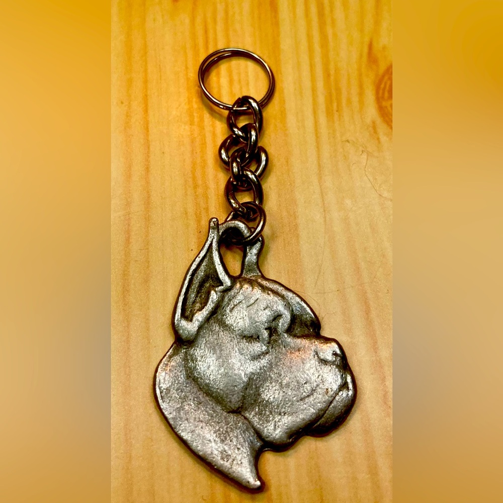 Rawcliffe "I ❤️ MY BOXER" Pewter Keychain